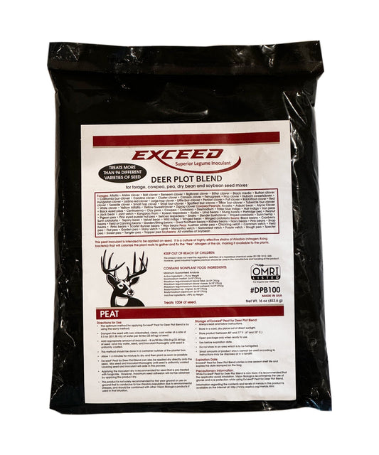 Exceed® Peat Deer Plot Blend Legume Inoculant - Hale Habitat & Seed
