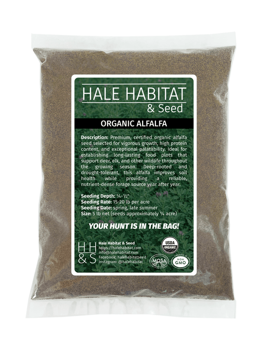 Organic Alfalfa Food Plot Seed - Hale Habitat & Seed