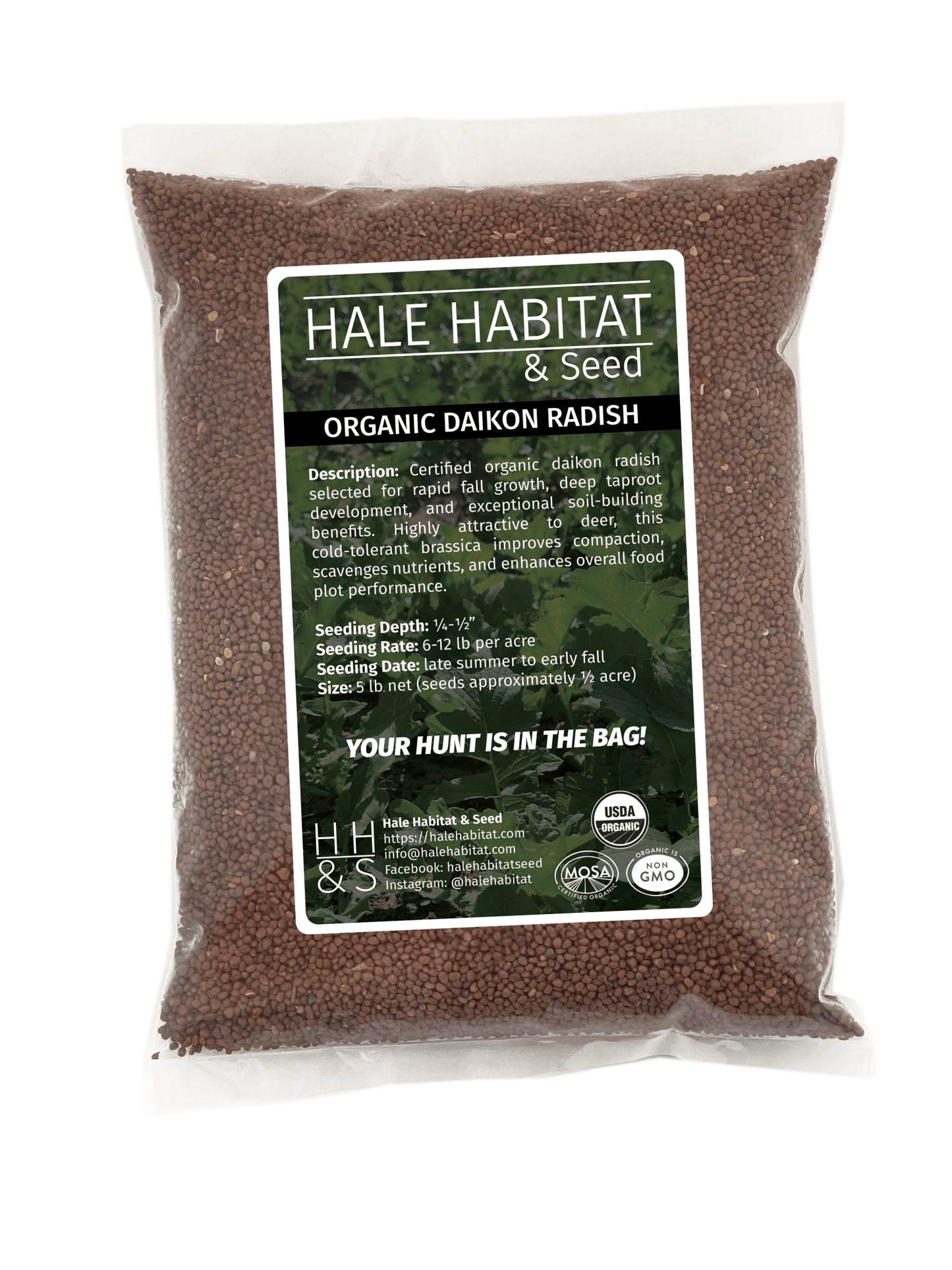 Organic Daikon Radish Food Plot Seed - Hale Habitat & Seed