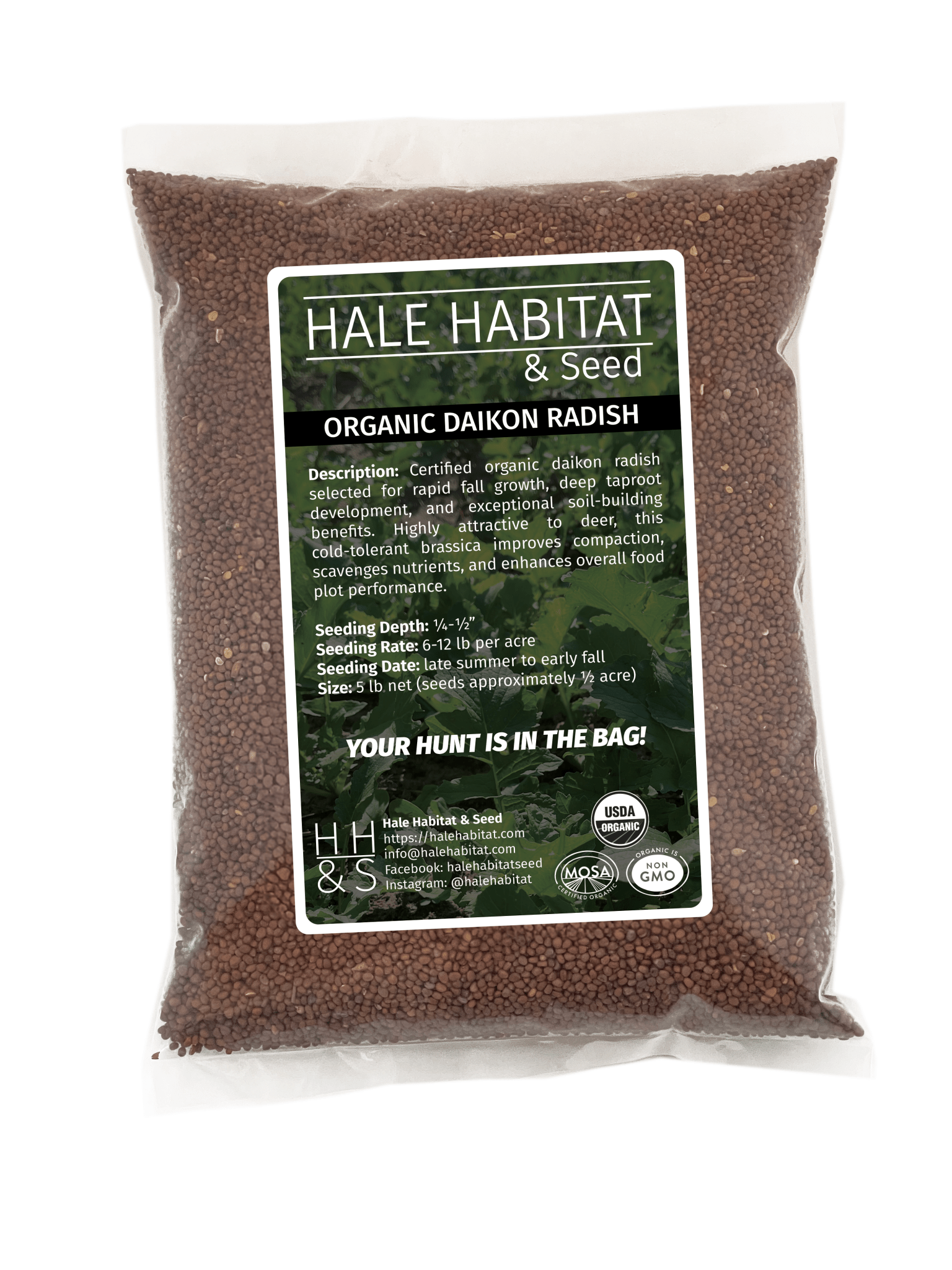 Organic Daikon Radish Food Plot Seed - Hale Habitat & Seed