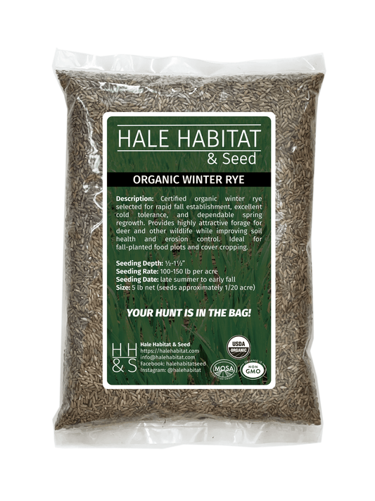 Organic Winter Rye Food Plot Seed - Hale Habitat & Seed